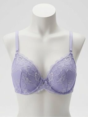 Victoria's Secret Lavender Mist Floral Lace Push Up Bra Women’s Size 38C